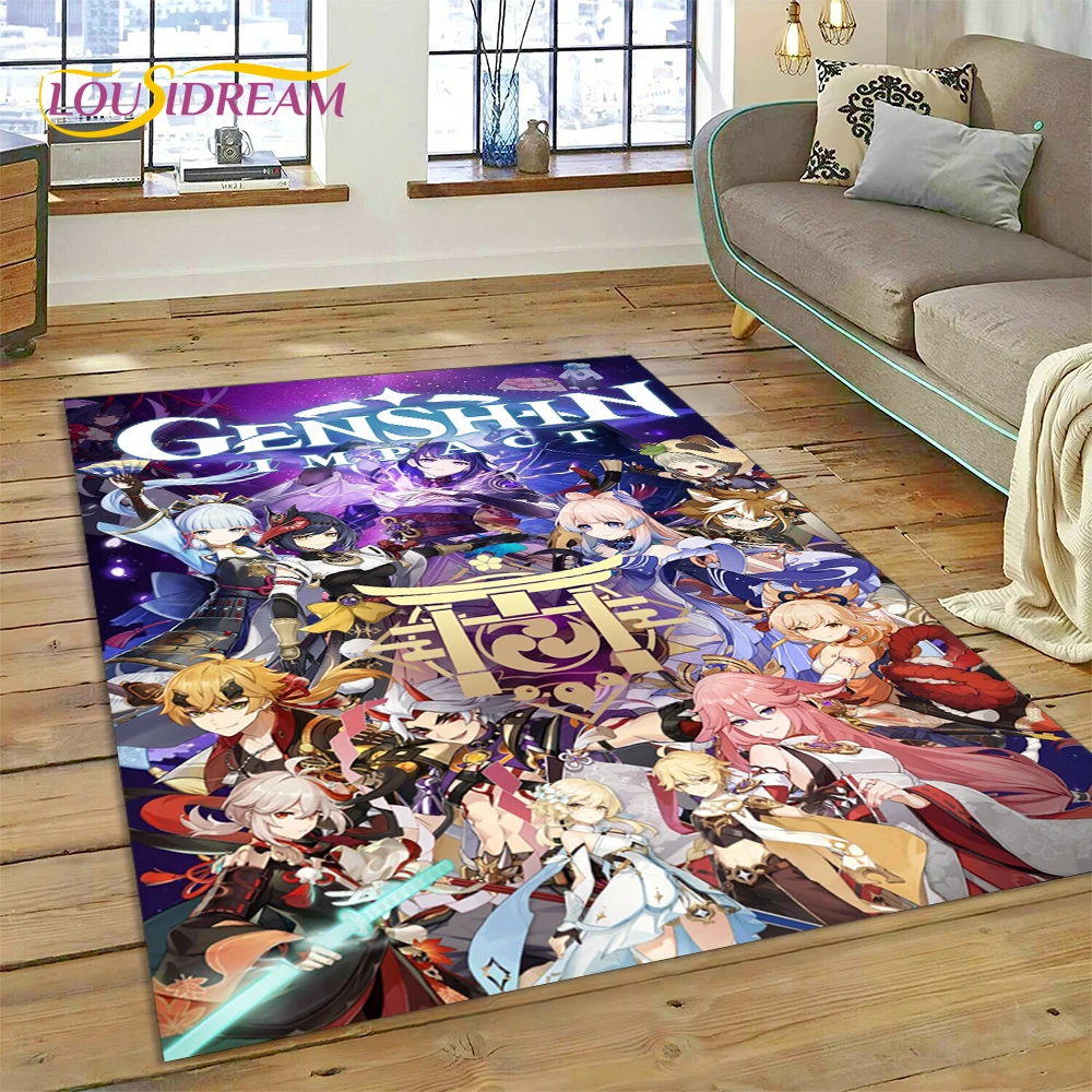 Home Decor Game Online - Новейший 3D-ковер Genshin Impact с мультяшным