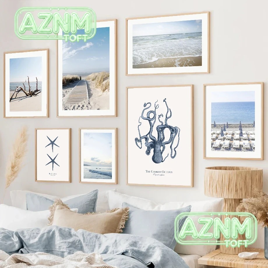 Sand Art Picture - Настенная картина на холсте: морской пляж,