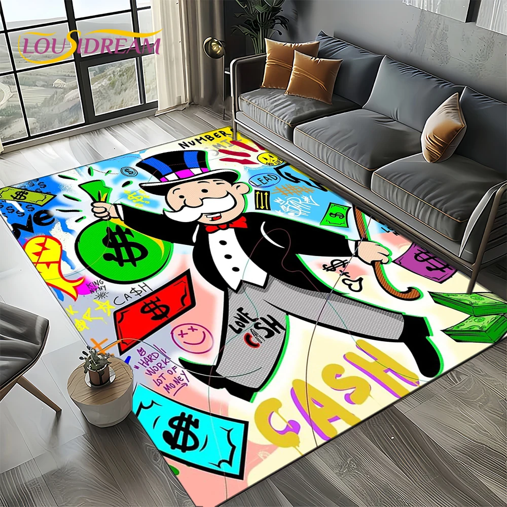 Home Decor Game Online - 3D-ковер «Монополия: Богатый человек» с мультяшными