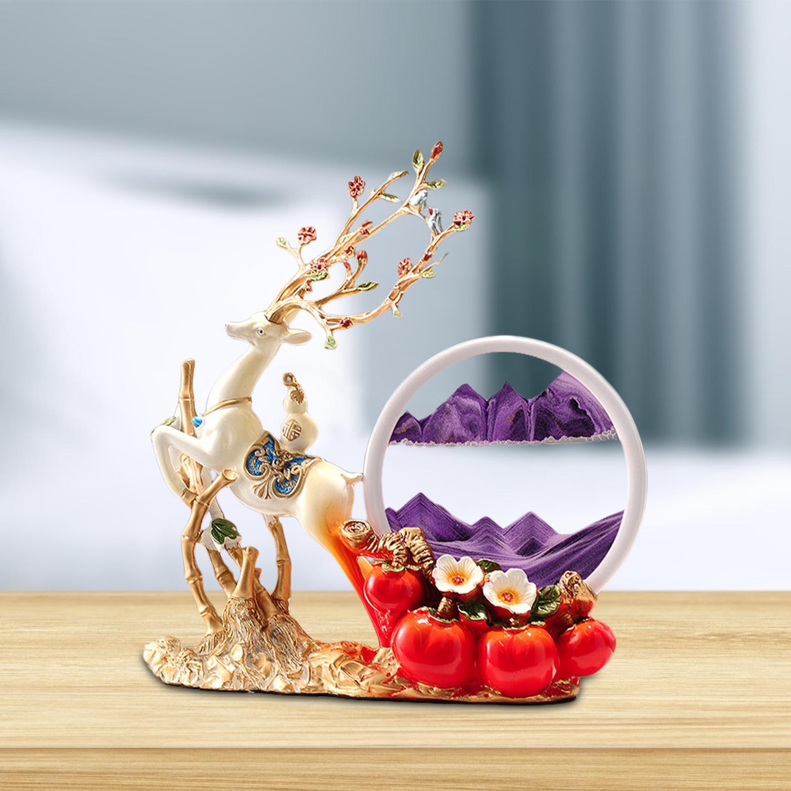 Sand Art Picture - Декор фигурка оленя украшение из смолы