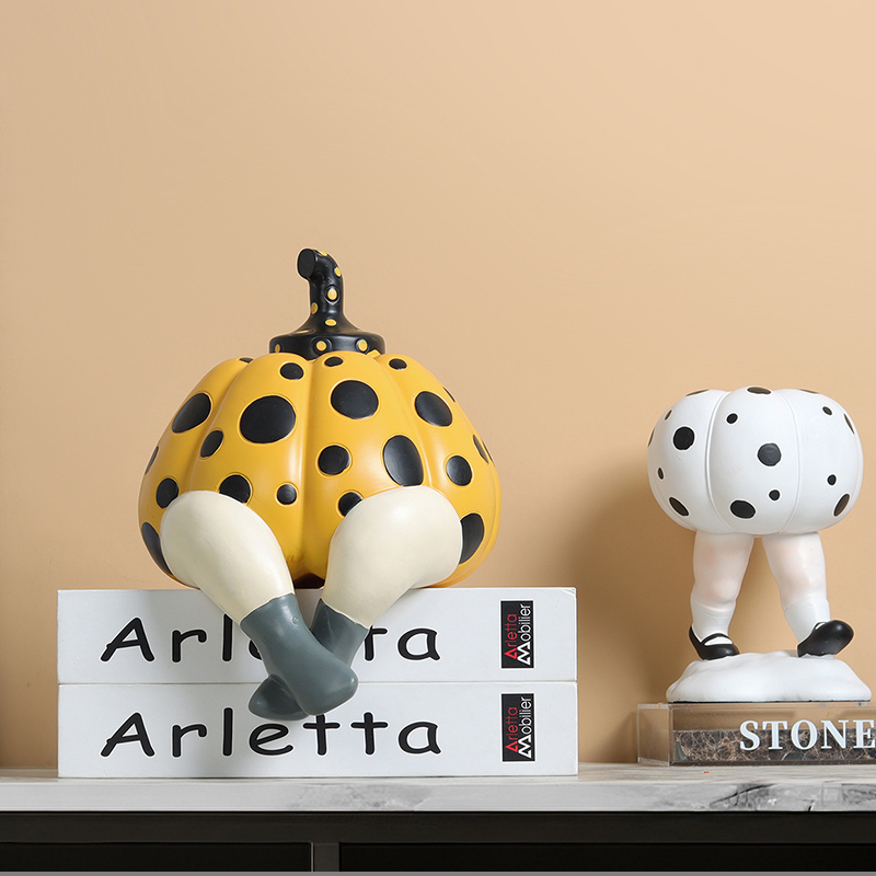 Abstract Sculpture Resin - Абстрактная кукла-тыква в горошек, креативная фигурка