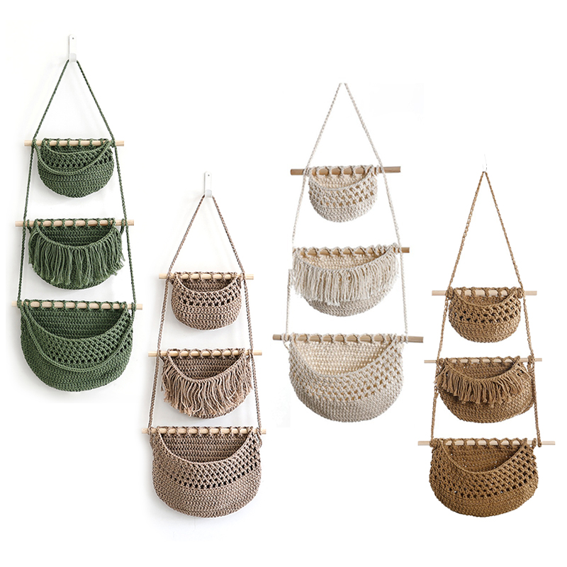 Трехъярусная полка для хранени – обзор и цена Woven Wall Basket