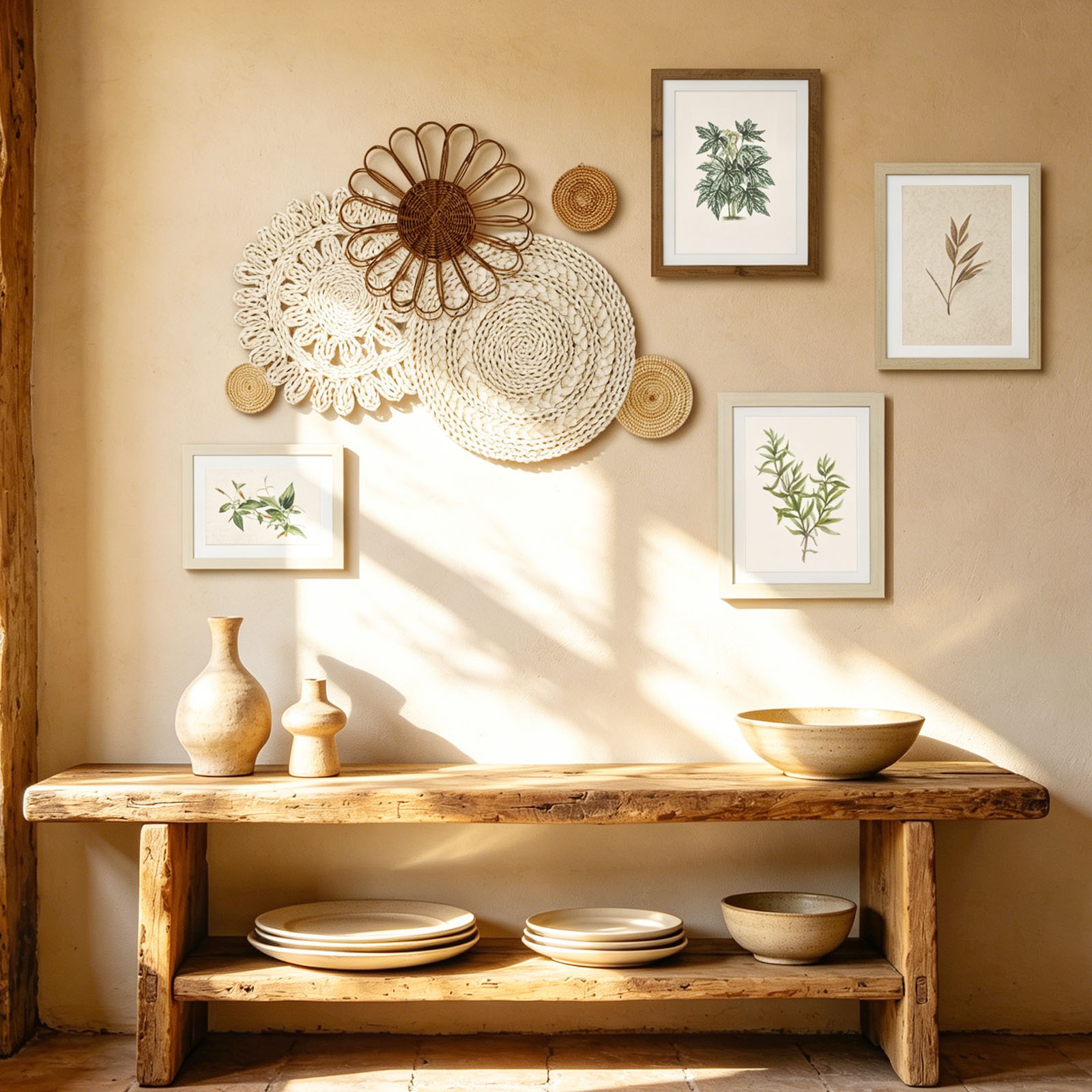 Настенная корзина в стиле бохо – обзор и цена Woven Wall Basket