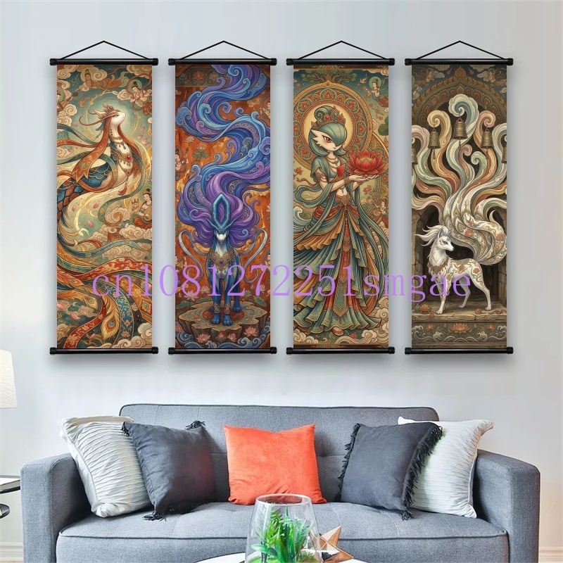Постер-свиток с аниме-персонаж – обзор и цена Canvas Painting